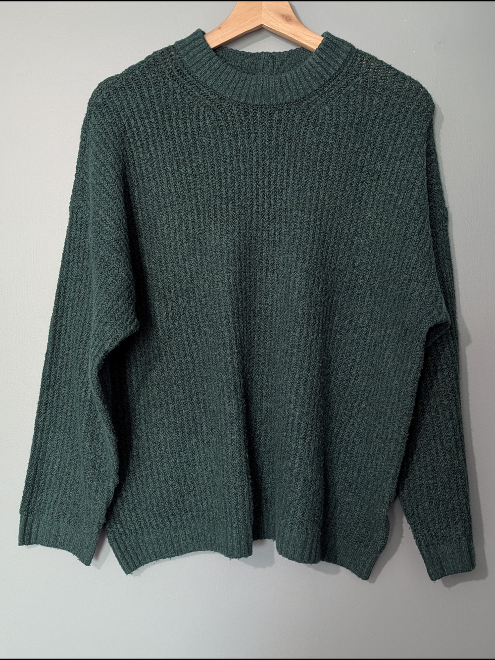 American Eagle Women's Waffle Knit Sweater Whimsical Grunge Dark Academia